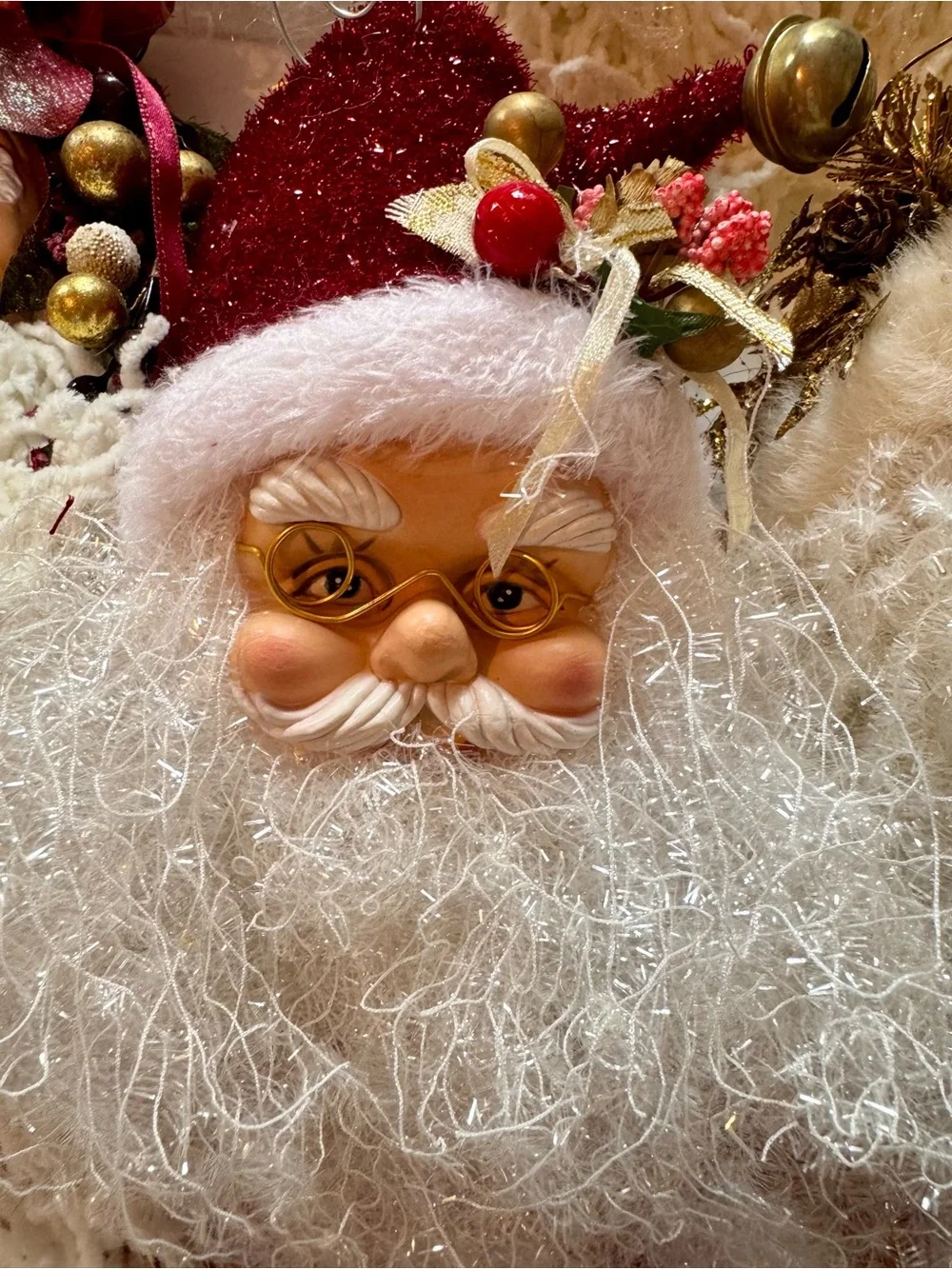 64 Santa Head Ornaments - with Beards & Festive Hats